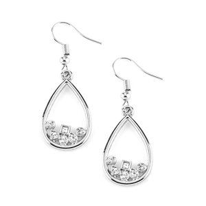 Raindrop Radiance Earrings - White